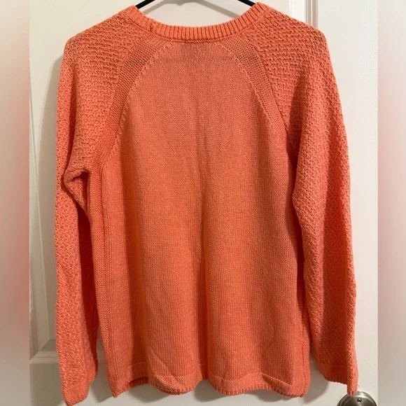 NWOT Jones New York Coral Crew Neck Sweater - Picture 3 of 3